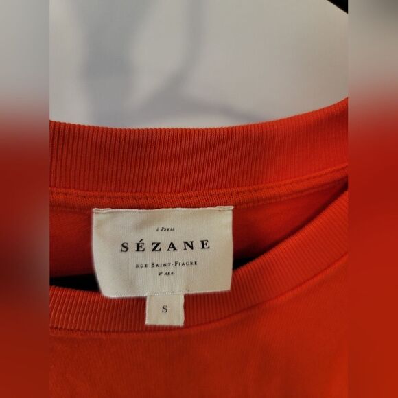Sezane Classic Orange Midi Shirt Dress - Picture 4 of 8